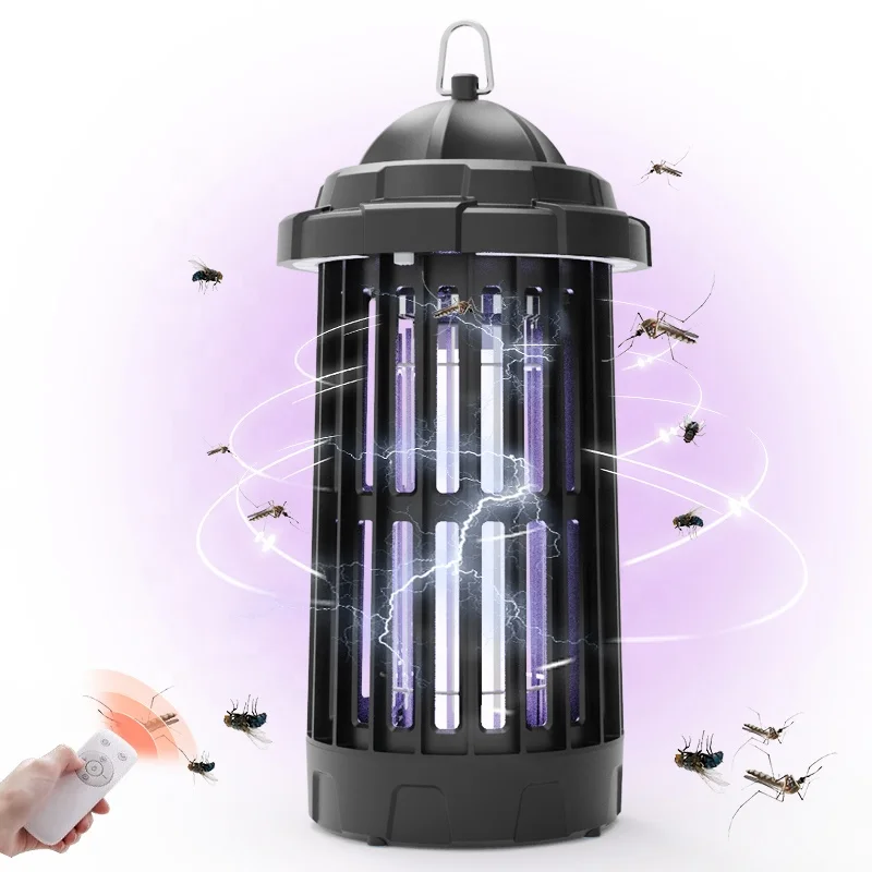 Saijzek New 4000V Remote Control Fly Bug Zapper Indoor & Outdoor Insect Mosquito lamp bug Zapper with Security Grid and Brush