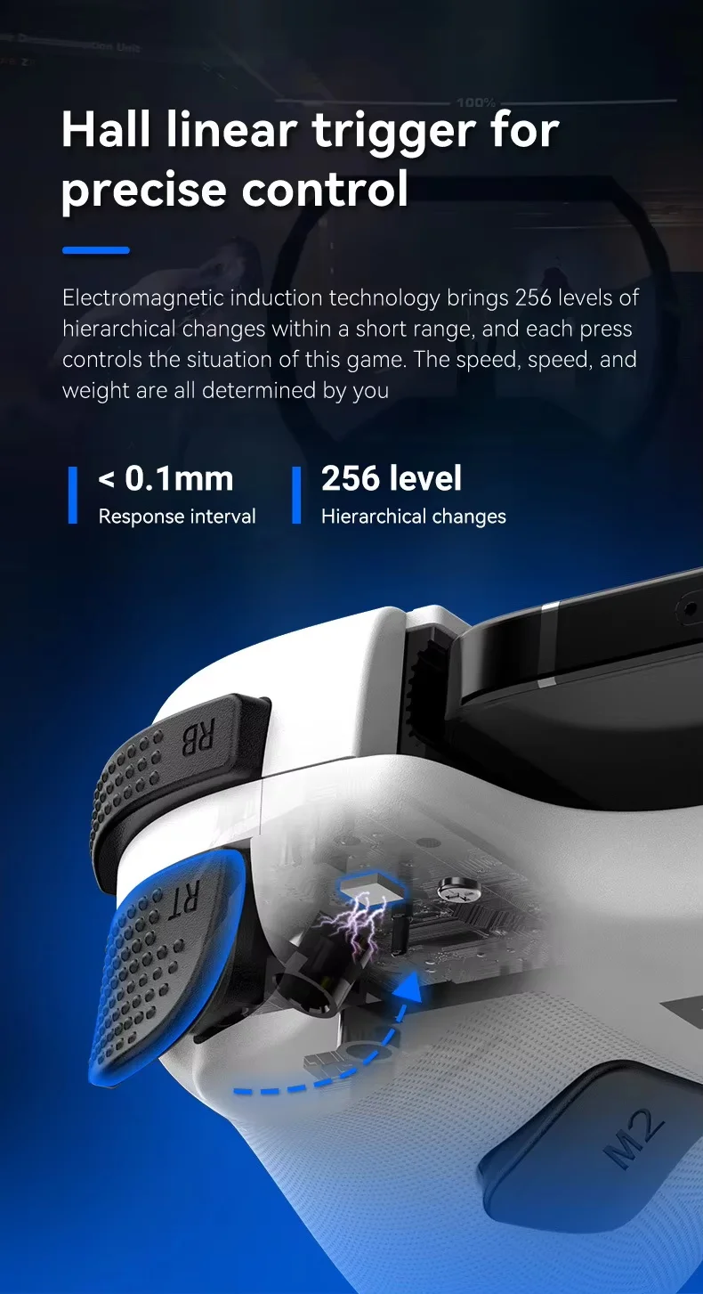 Mobile Gaming D11 Stretch Game Controller Gamepad Hall Trigger for Switch PC Android IOS BT Gaming Controller for Mobile Phone