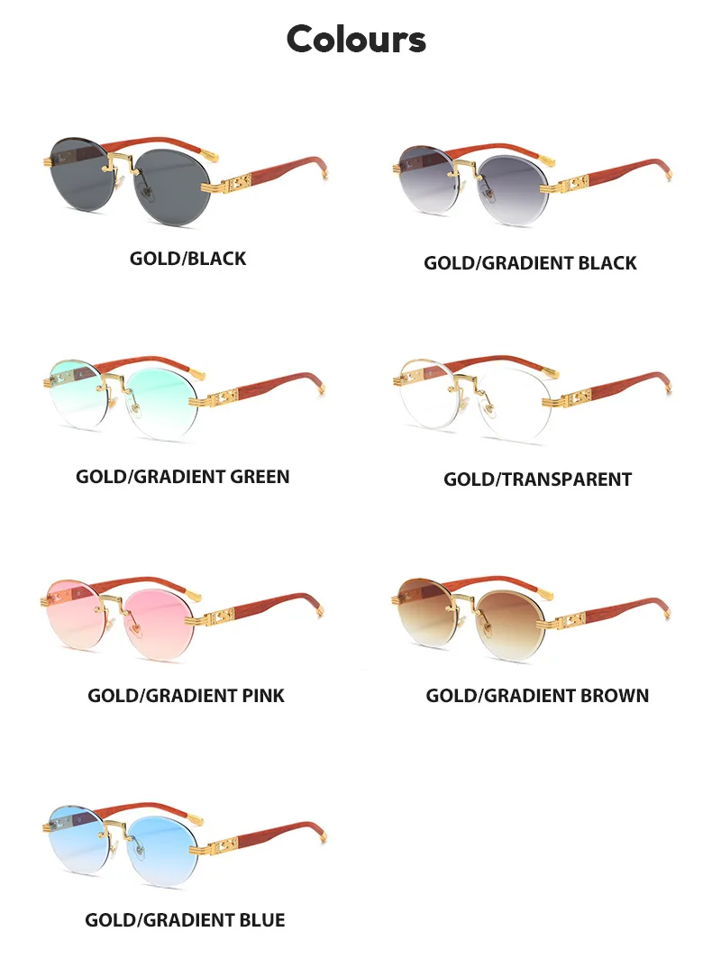 Rimless Diamond Leopard Head Sun Glasses - Luxury Men's Eyewear