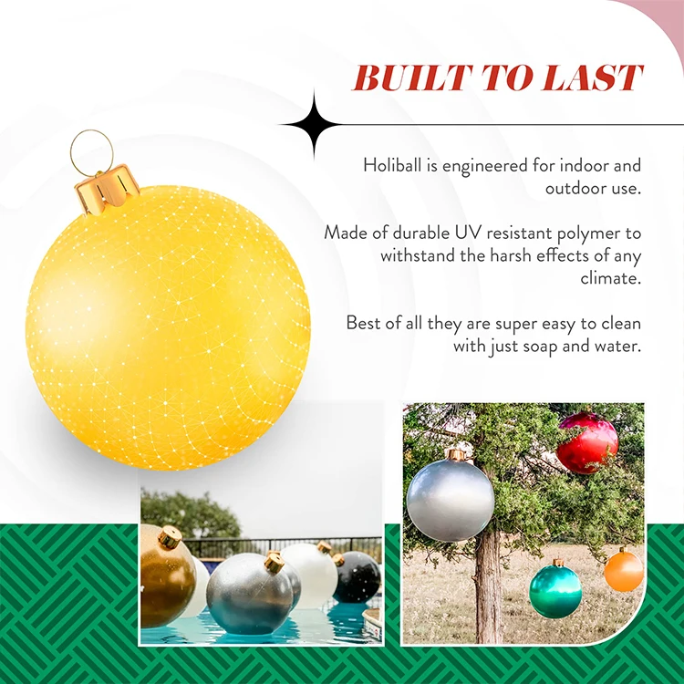 Indoor Outdoor Easy Set Up Multi Colors Custom Size Holiball Inflatable