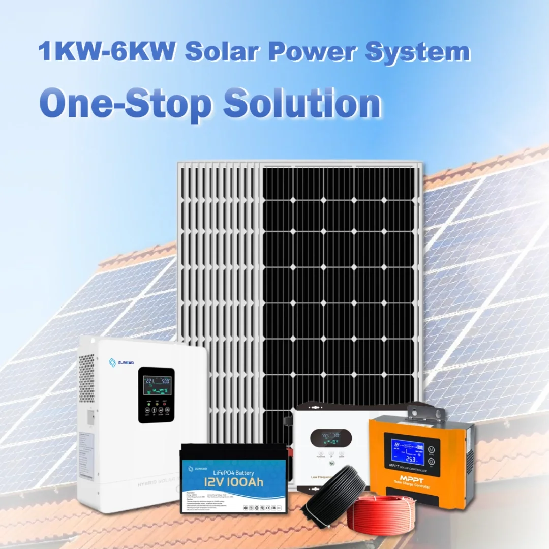 Zlinkwd Energy Off Grid Solar System 1kw 2kw Home Solar Panel Kit 1000w ...