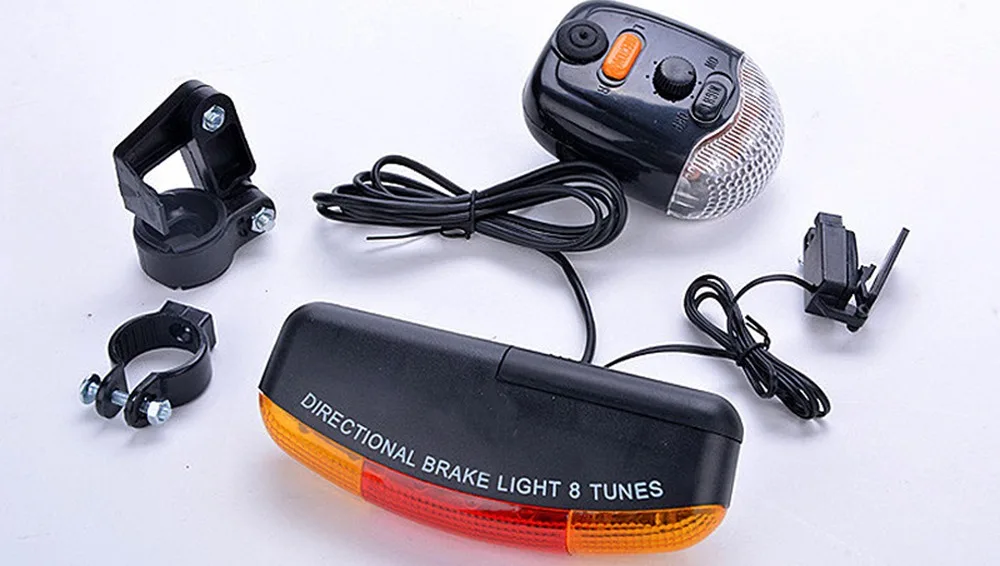 USB Rechargeable LED Bike Lights Set Headlight Taillight