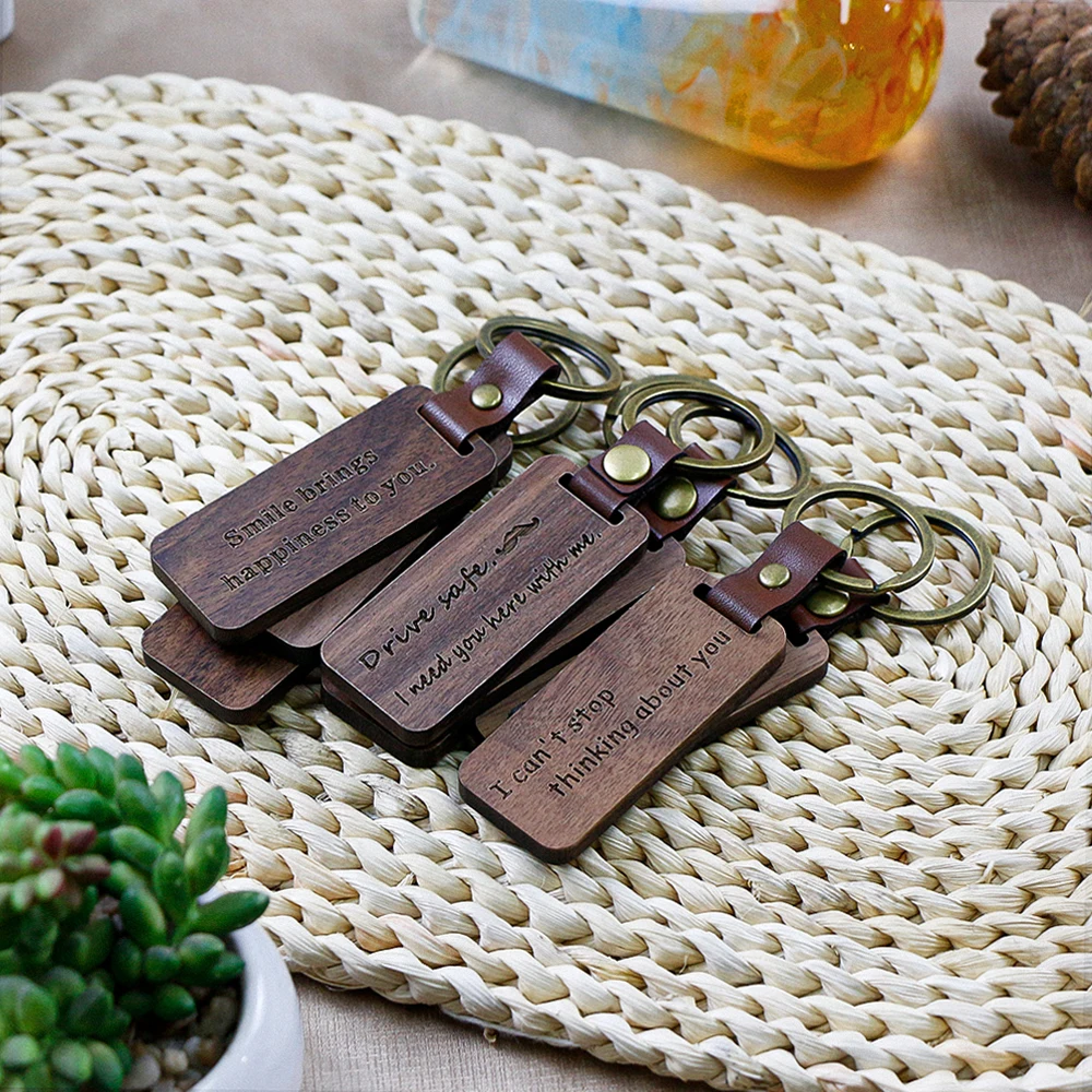 custom blank wood keychain personalized win