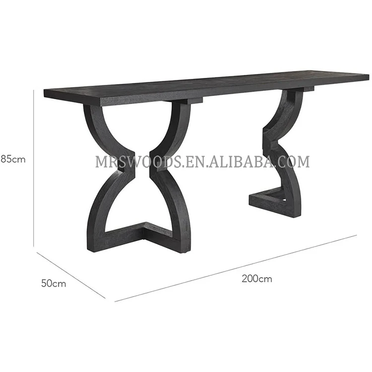 Mrs Woods Solid Oak Wooden Console Table Long Modern Console Table
