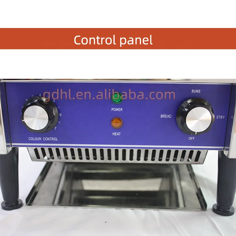 Хлебопекарный хлебопекарный станок Ресторан Электрический конвейер тостер коммерческий для продажи Серебряная нержавеющая сталь HL