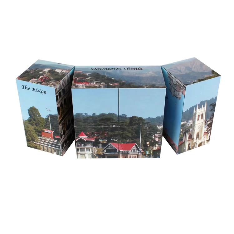 custom photo template print kids birthday gifts 3d puzzle plastic model magic folding cube