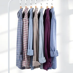 Young Men's Business Casual Long-Sleeved Shirt New Spring Autumn Collection 100% Breathable Cotton Quick Dry Sustainable Plaid