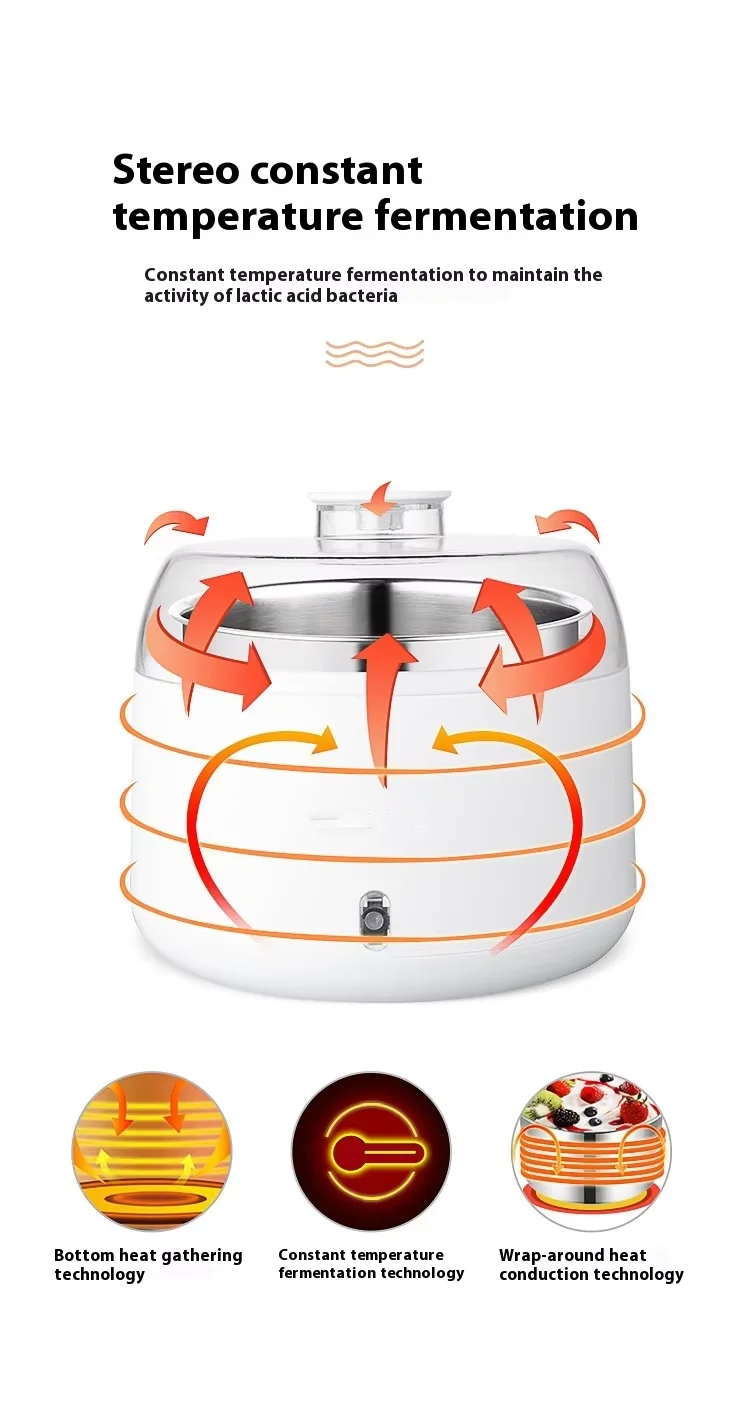 Fully Automatic Electric Yogurt Fermenter Large Capacity Constant Temperature for Home Use ZCW-S09