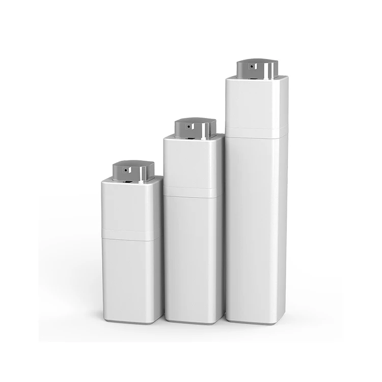 Custom Color Square Rotary Quadrangular Vacuum Airless Pump for Drunk Elephant 15ml 30ml 50ml Cosmetic Packaging Pump Sprayer