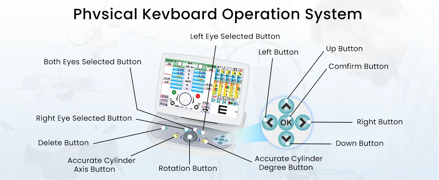 Digital Optical Digital Auto Phoropter CV-9800 Vision Tester Optics Instruments for Vision Testing for Optical Store