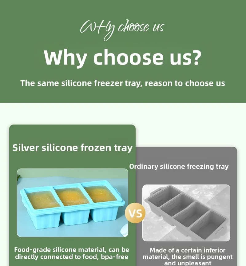 Hot Selling Food Grade Silicone Ice Tray Mold with Lid Household Ice Storage Making Box Complementary Refrigerator Accessory factory