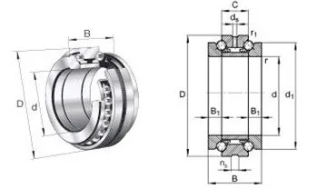 WTRD Brand Double Direction 52207 Thrust Ball Bearing with steel cage