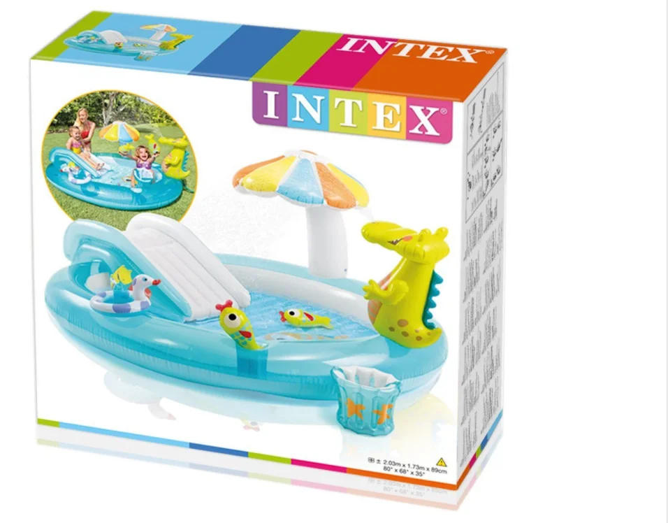 Intex Gator Play Center Inflatable Pool with a Slide - Main Image