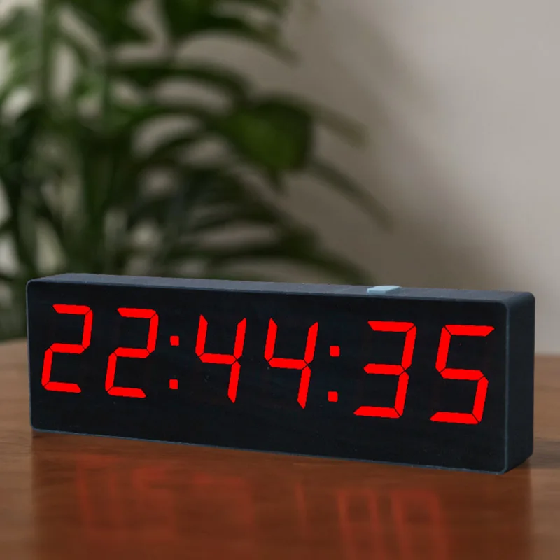 CHEETIE CP24 New Design Large Digital Wall Clock with Remote Control, Digital Clock with Dual Alarm, Count Up/Down Timer