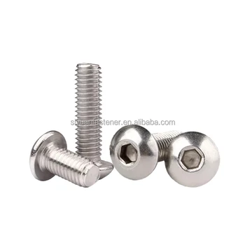 M2 M2.5 M3 M3.5 M4 M5 M6 Stainless steel 304 Pan Head Hexagon Screw Socket  Button Head Screw Micro Machine Screw