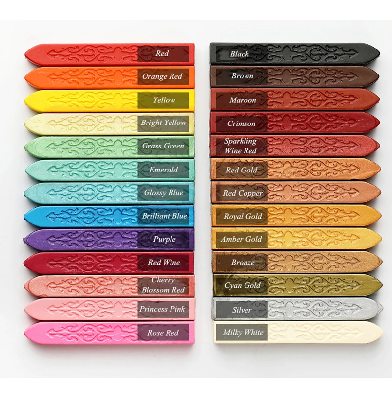 68 colors design paraffin wax seals