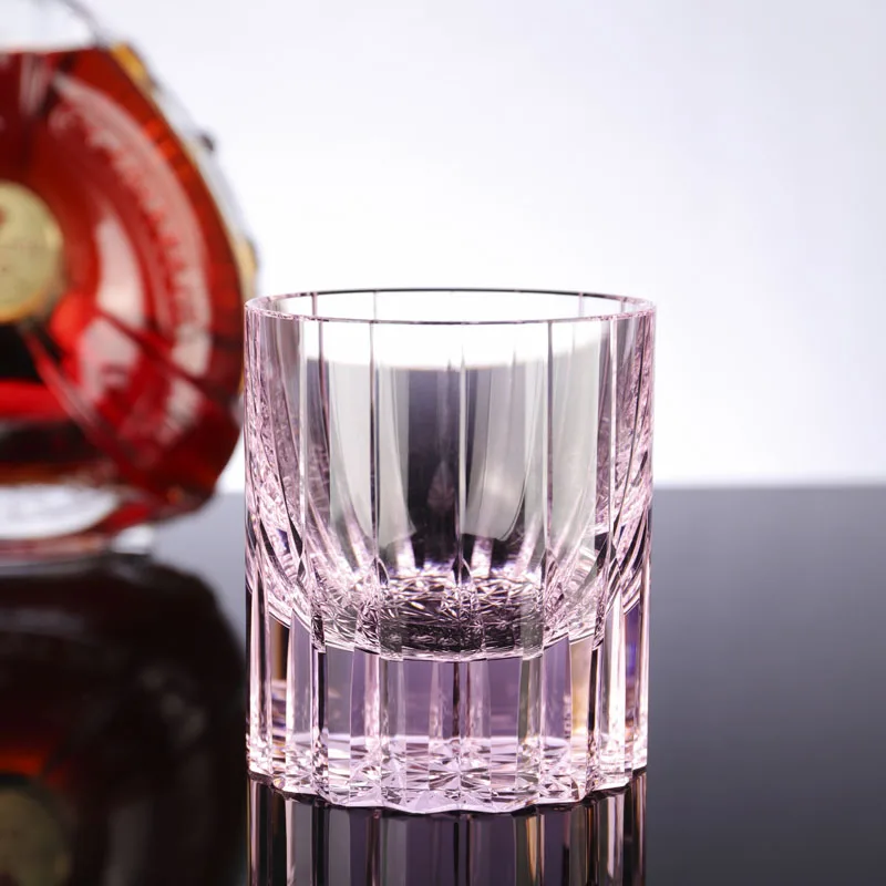 product old fashioned crystal whisky glasses luxury  crystal colorful lead free glass whisky glasses with thick bottom-35