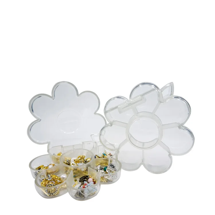 Factory direct sale small white jewelry flower shape packaging box