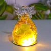 Tres flores amarillas con luces, 10*15cm, con puntas.