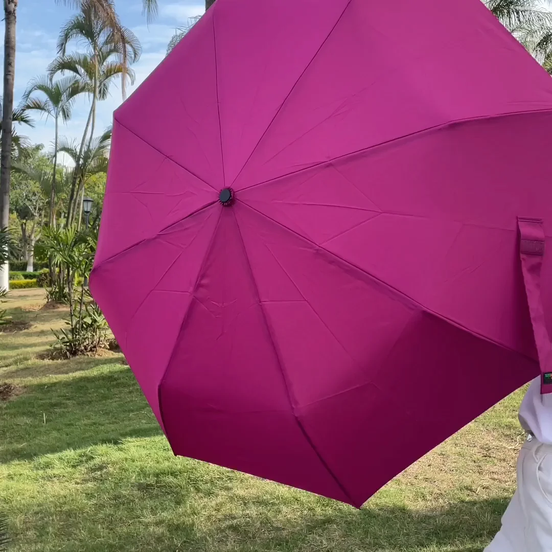 Brand Quality Outdoor Customized Logo Automatic 3 Fold Umbrellas For