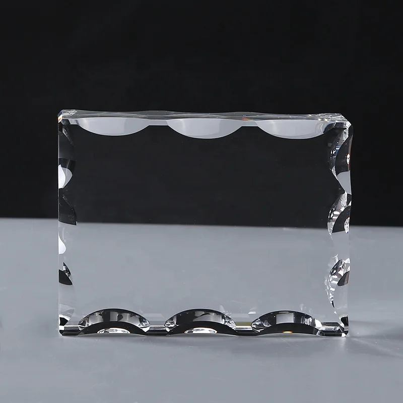 Clear 3D Laser Crystal Block Souvenir Crafts K9 Glass Cube Blank Crystal for Engraving