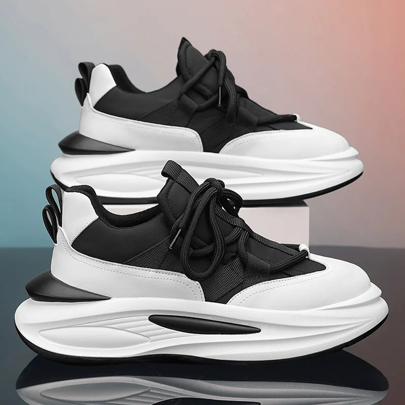 Men's platform sneakers exploded outdoor dad shoes Breathable style casual shoes