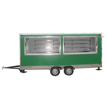 Shanghai stainless steel food cart mobile hot dog carts restaurant trailer fast snack carts selling food truck with ce