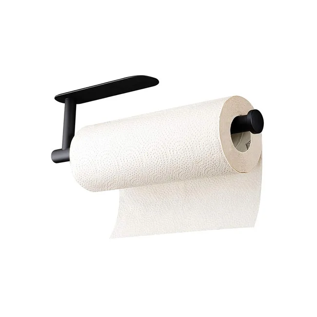 Million Paper Towel Holder Under Cabinet - Stainless Steel Wall Mount Rack, Black