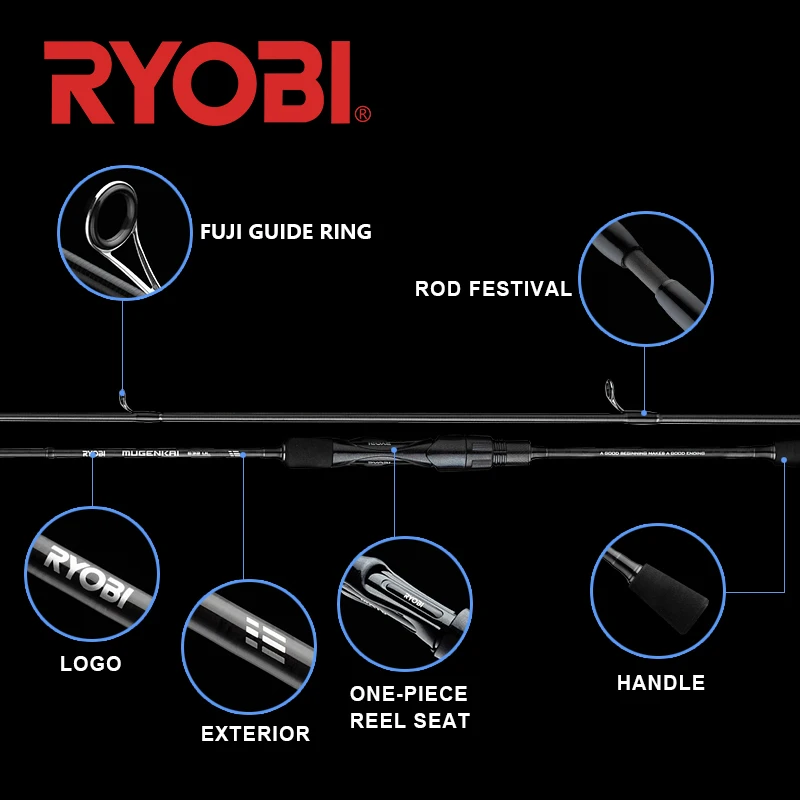 RYOBI U L Fishing Rod 1.8m/2.1m