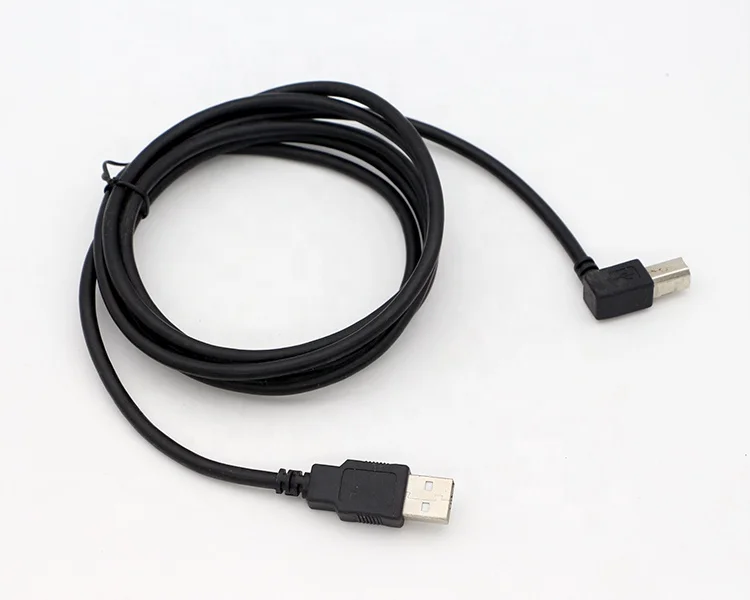 High Speed 90 Degree Right Angle USB 2.0 Printer Head Power Extension Cable for Epson HP