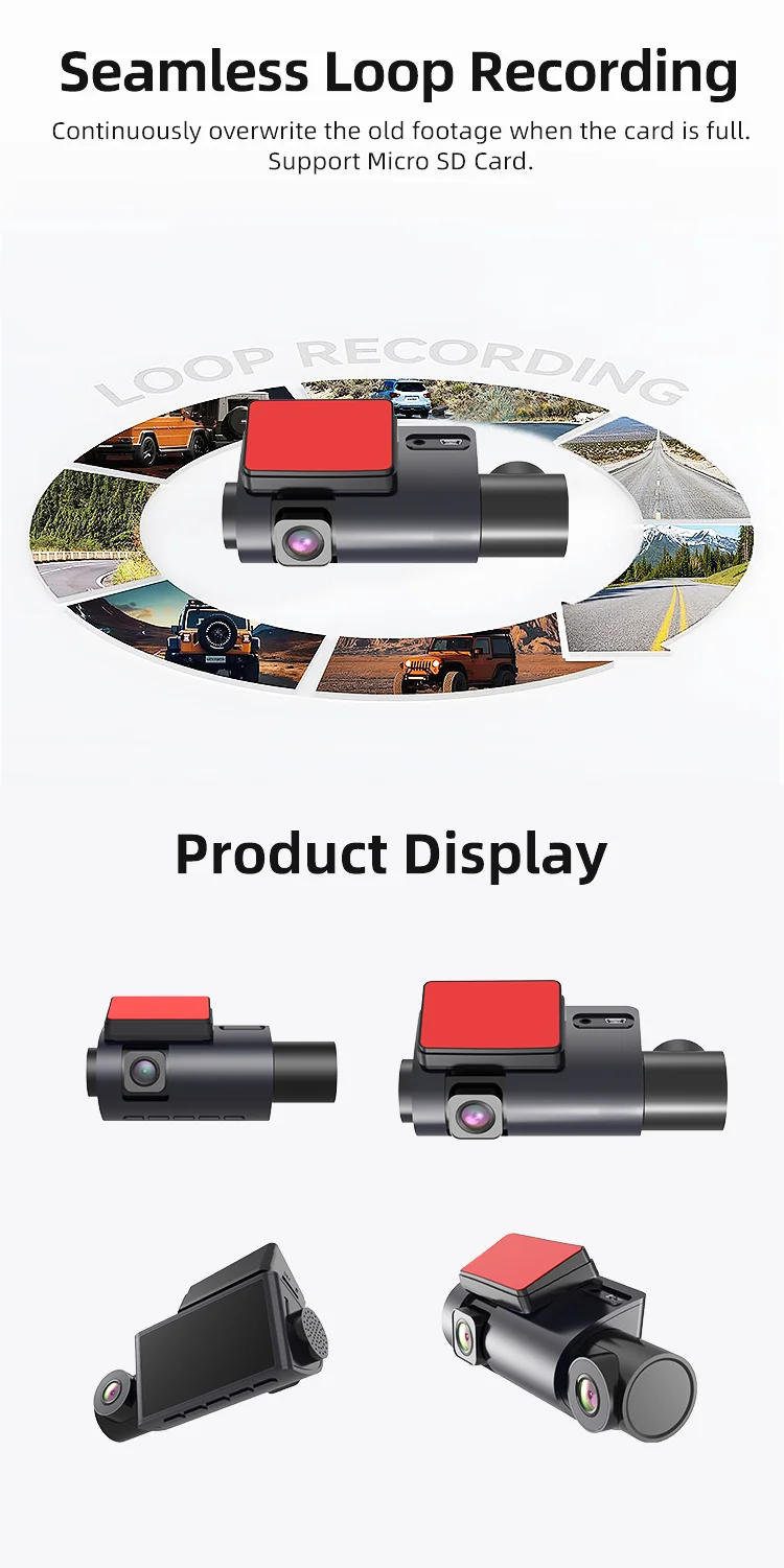 HD 3 Channel Dash Cam Without Battery Drive Recorder Dash Cam 1080P GPS Black Box F1.8 with 3.0 Inches IPS LCD App for Agent details