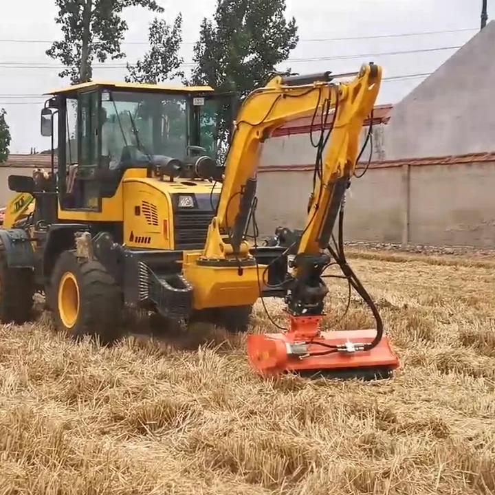 High Efficient Multifunction Backhoe Loader Hydraulic Flail Mower for Excavator