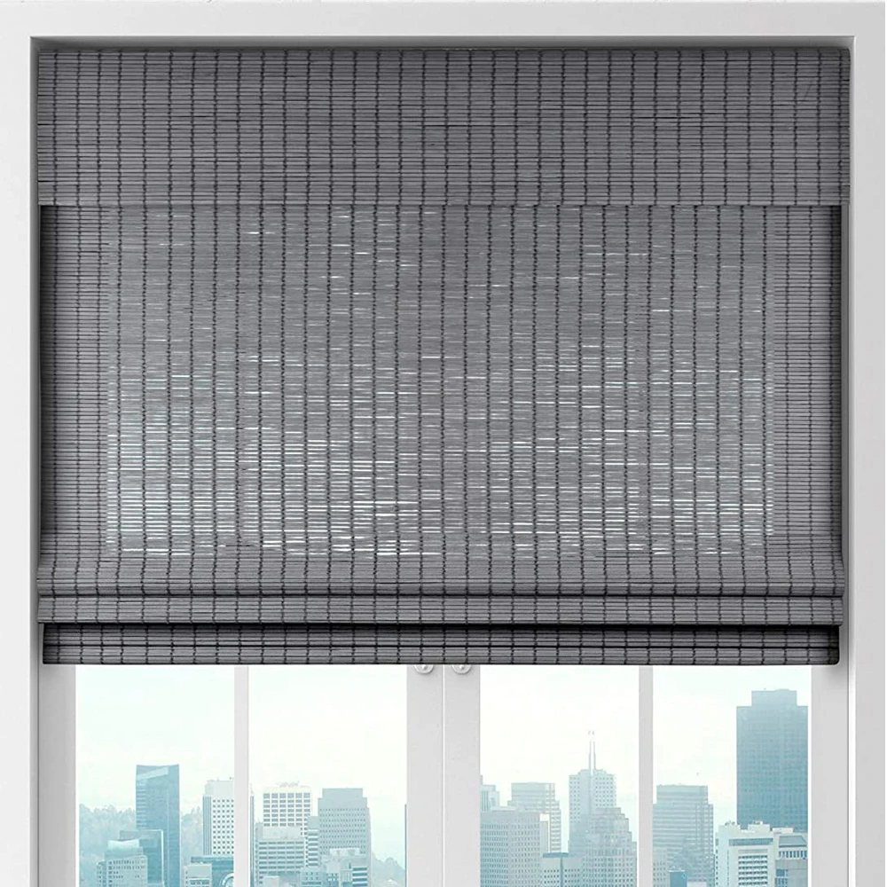 2021 Hot Selling New Indoor Home Manual Window Shades Bamboo Roman Blinds
