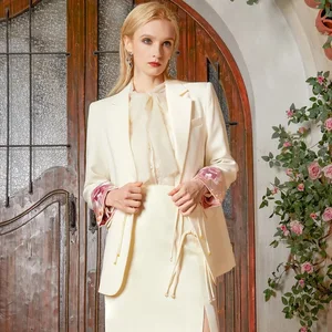 Elegant Ladies Office Style Two-Piece Suit Set Casual and Button Decorated-Direct Production from Women's Fashion Supplier