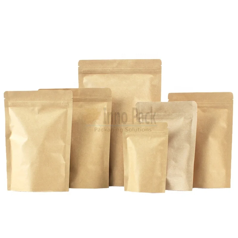 Ready To Ship Various Size Brown Kraft Paper Stand Up Pouch Buy Kraft Paper Stand Up Pouch Standup Pouch For Food Kraft Packaging Bag Product On Alibaba Com