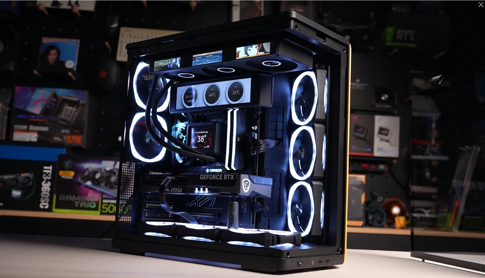 Aigo Stellarspark ATX Desktop Case - Curved Glass & BTF GPU Support