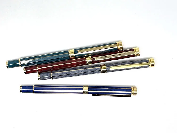 JR315R Luxurious Heavy Business Octagonal Shaped with Golden Line Metal ...