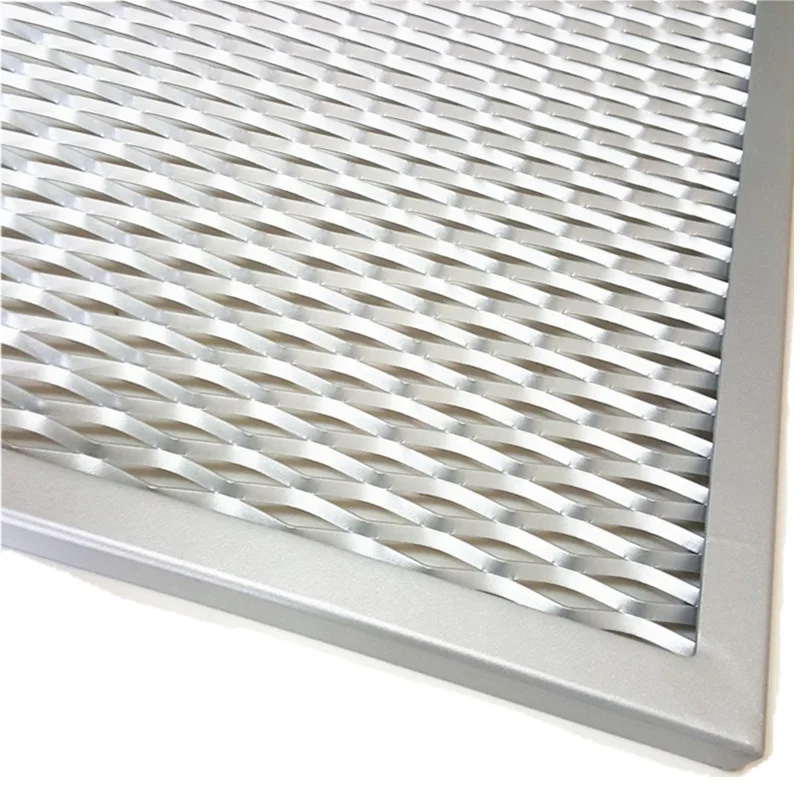V Type Frame Aluminum Expanded Metal Mesh Facade Panel Support System Perforated Welded Wall Wall Professional Processing