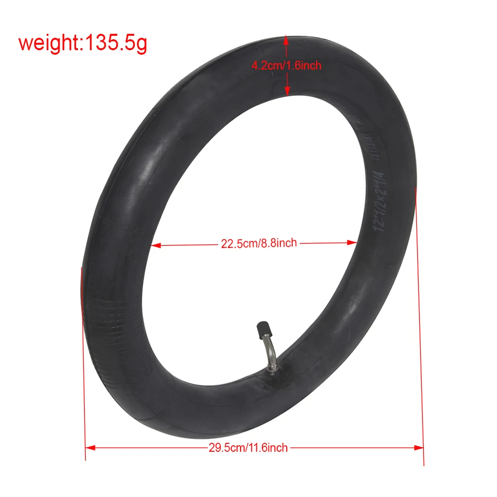 12 1/2x2 1/4 Inner Tube Bent Valve Durable Rubber for Kids' Electric Scooters Patinetes Eléctricos Adultos 10 Accessories