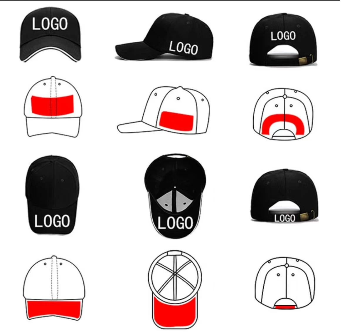 Fast Delivery Imaiwill 5 Panel Snapback Polyester Baseball Caps Flat Bri Blank Adult Hat for Promotional Gift preview 6