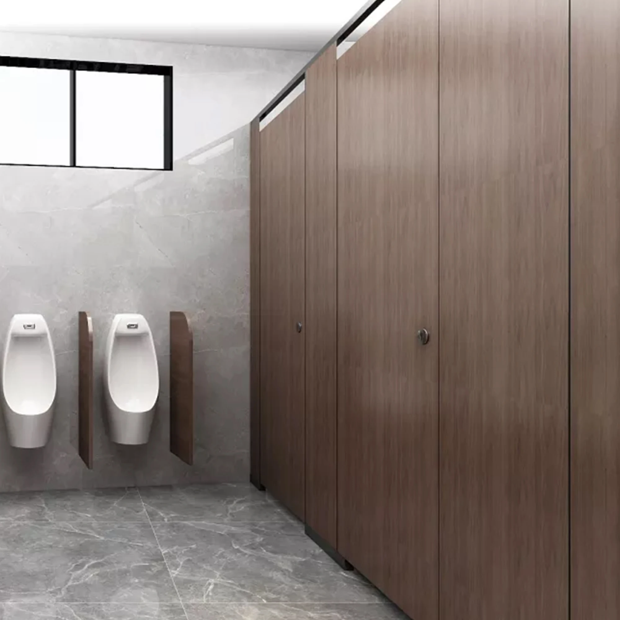Wood Toilet Partition Wc Cubicle Material Materia Free of Formaldehyde Dustproof and Waterproof Toilet Partition Hpl