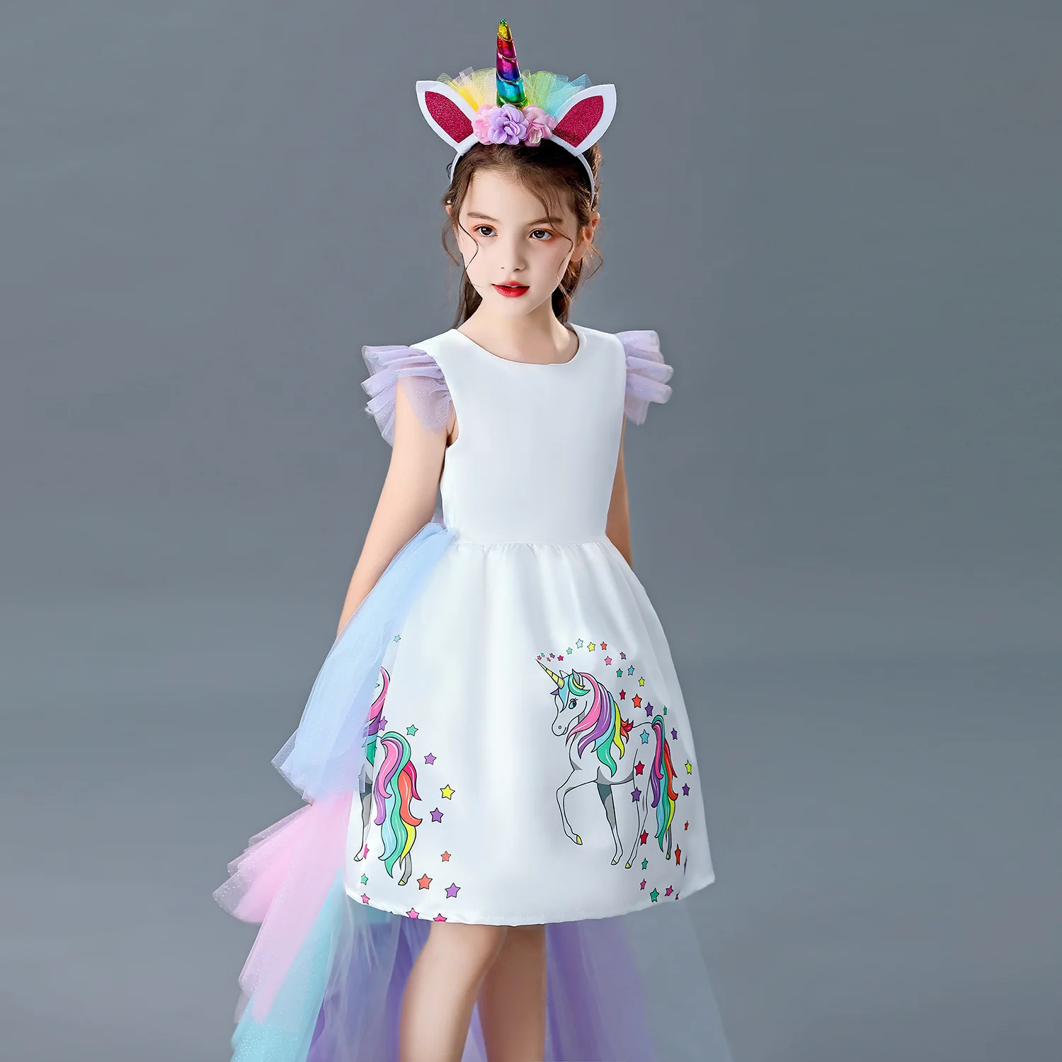 Платье с единорогом. Платье Единорог для 8 лет. Купить платье для девочки с единорогом нарядное.