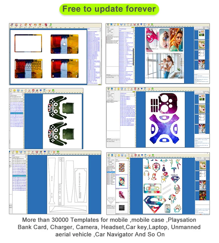 Daqin Free Update Custom Mobile Sticker Software Mobile Skin Protector Cutting Machine