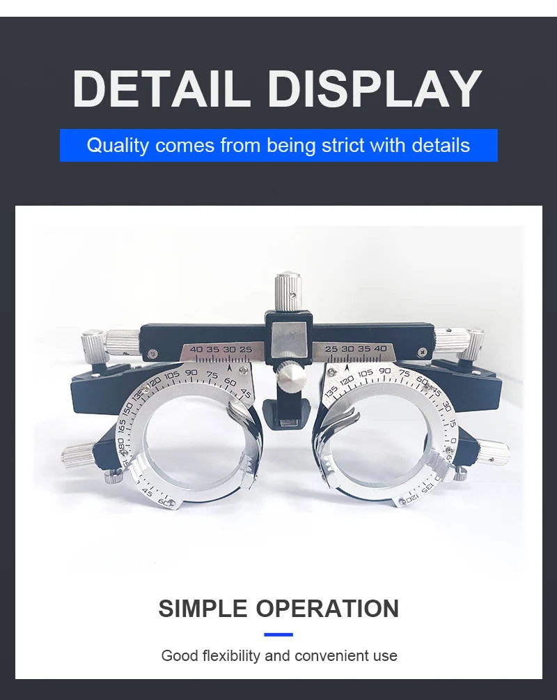 Rightway Brand  Optometry Eye Testing Trial Lens Frames PD Trial Frame