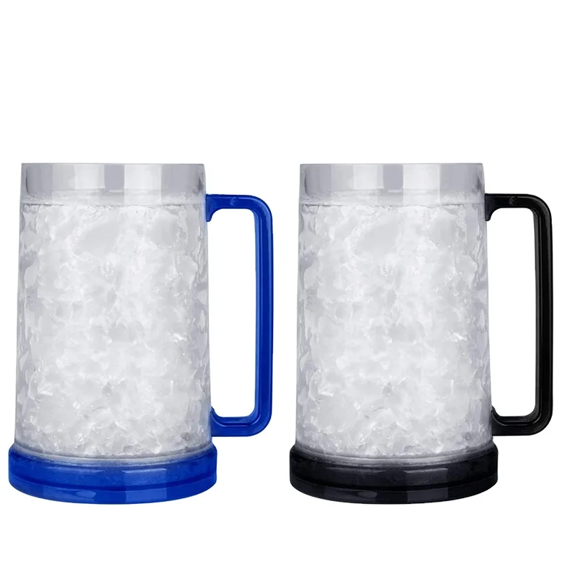 Beer Mugs For Freezer, Beer Mug, Double Walled Freezer Mugs With Gel, Set  Of 2