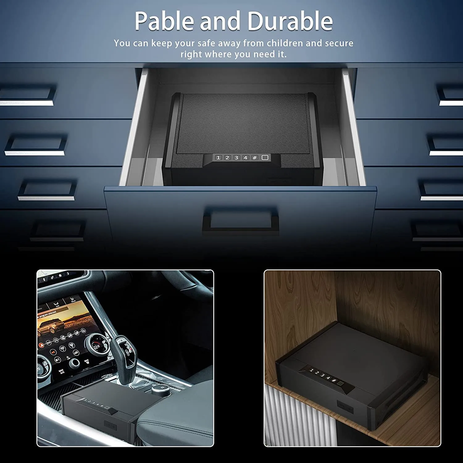 2024 новый продукт сейф для отпечатков пальцев ручной пистолет высокая сталь электронный быстрый доступ Портативный биометрический