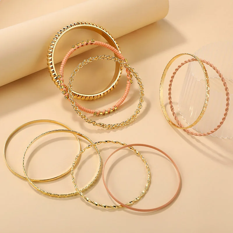 Braccialetto multi-strato in metallo punk, gioielli da bracciale
