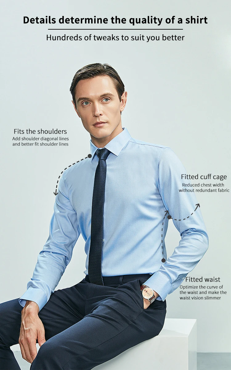 High Quality Custom Dress Shirt For Men Cotton Flannel Long Sleeve