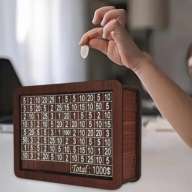Salvadanaio In Legno Personalizzato A Forma Di Lettera | Regalo Con Nome Per Bambini E Adulti, Con Finestra Acrilica