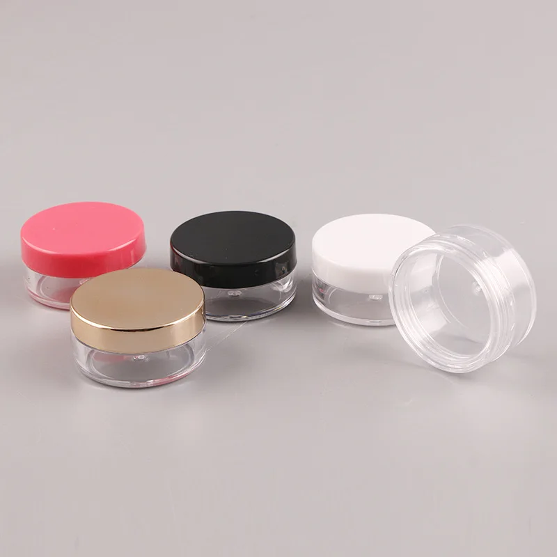 50ml to 360ml PET Plastic Cream Jar Transparent Body Skin Cream Jar With Gold Lid